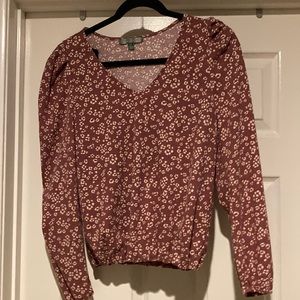 Darling v neck with Puff sleeves